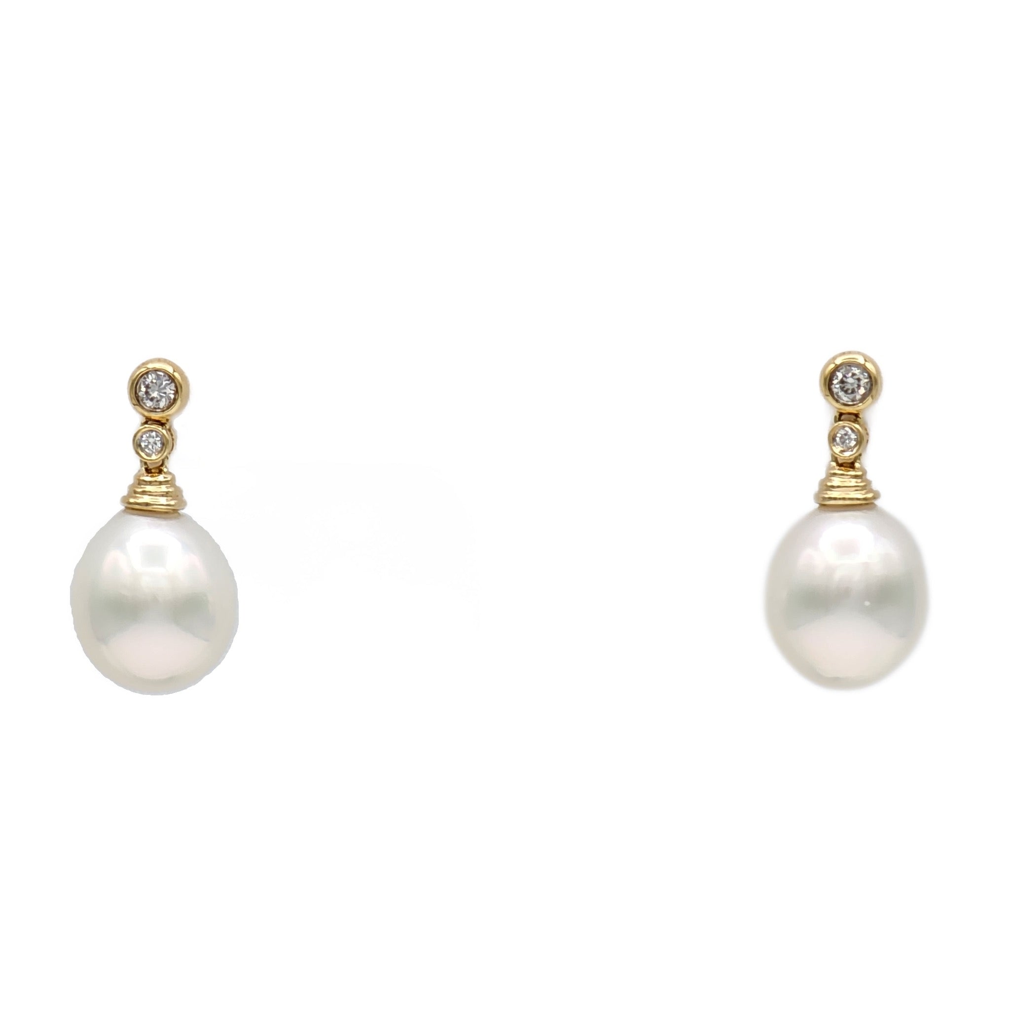 Pearl And Diamond Drop Earrings #103293 - Seattle Bellevue | Joseph Jewelry